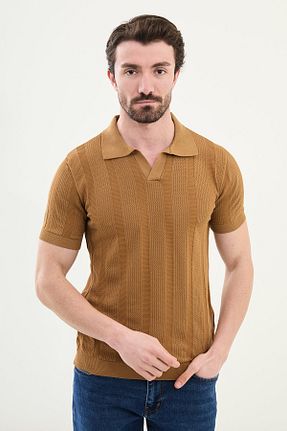 پلیور قهوه ای مردانه اسلیم فیت Mcr - کد 919960239