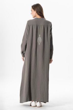 کلاه و ابایا طوسی زنانه پنبه ای Eliş Şile Bezi - کد 919960519