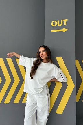 ست کرمکن اسپرت سفید زنانه پنبه پلی استر Bliss - کد 920947382