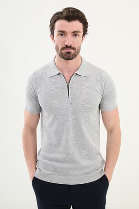 پلیور طوسی مردانه اسلیم فیت Mcr - کد 919960372