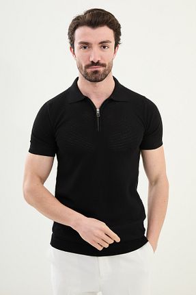 پلیور مشکی مردانه اسلیم فیت Mcr - کد 919960477