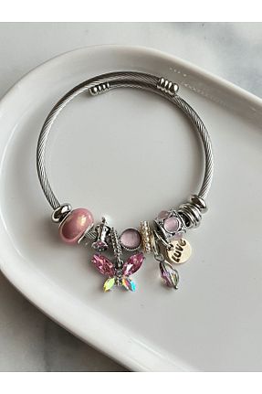 دستبند استیل (فولاد) زنانه استیل (فولاد) çelik Pandora - کد 806435709