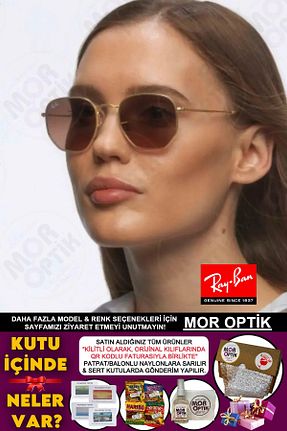 عینک آفتابی طلائی زنانه UV400 Ray-Ban - کد 782903689