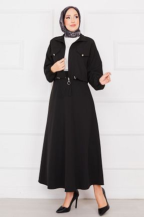 ست بالاتنه و پائین تنه مشکی زنانه بافت EBRUTESETTÜR - کد 919971461