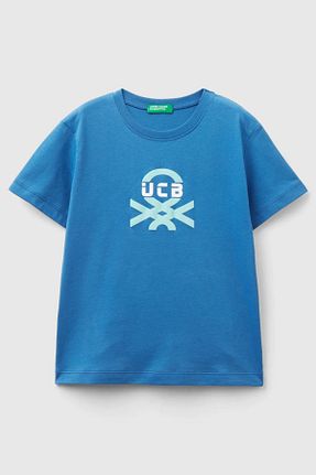 تیشرت سرمه ای بچه گانه رگولار United Colors of Benetton - کد 846366305