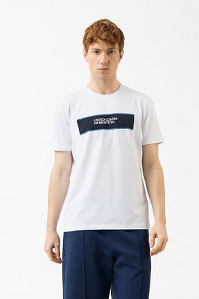 تیشرت سفید مردانه رگولار United Colors of Benetton - کد 833669456