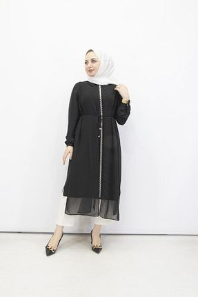تونیک حجاب مشکی زنانه پنبه پلی استر Armine TREND - کد 921082564