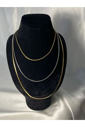 گردنبند استیل ( فولاد ) طلائی استیل (فولاد) CEY ACCESSORY - کد 920060018