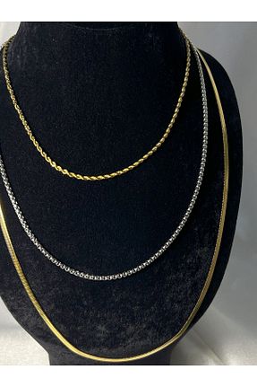 گردنبند استیل ( فولاد ) طلائی استیل (فولاد) CEY ACCESSORY - کد 920060018