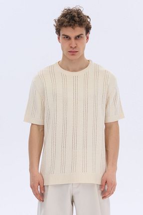 تیشرت نباتی مردانه اورسایز İLKCET MODA - کد 920075105
