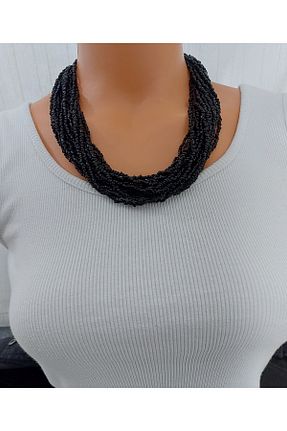 گردنبند جواهر مشکی زنانه منجق Nej - کد 879300606