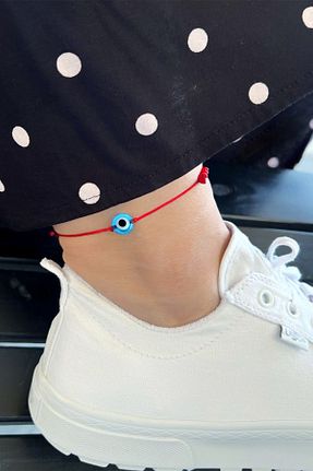 خلخال جواهر قرمز زنانه شیشه alberaccessories - کد 920089523