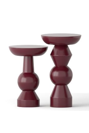 میز عسلی زرشکی چوب mw morewooddesign - کد 920100242