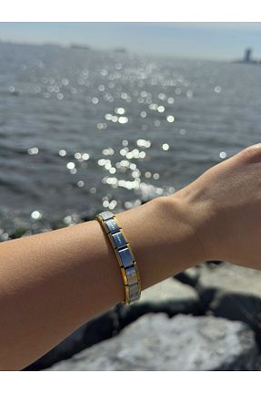 دستبند استیل (فولاد) زرد زنانه استیل (فولاد) Çelik - کد 917290435
