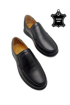کفش کلاسیک مشکی مردانه چرم خالص MAGIC SHOES - کد 920122470