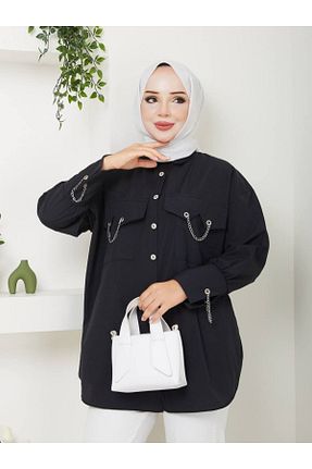 تونیک حجاب مشکی زنانه بافتنی Aşkın fashion - کد 921111628