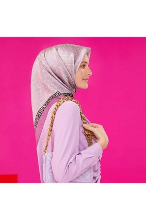 روسری سرمه ای کرپ ساتن ابریشم Armine - کد 682738173