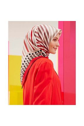روسری مشکی کرپ ساتن ابریشم Armine - کد 803018146