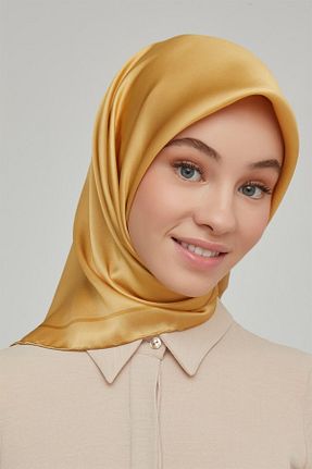 روسری رنگی کرپ ساتن ابریشم Armine - کد 802406429