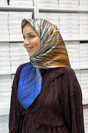 روسری رنگی کرپ ساتن ابریشم Armine - کد 826443494