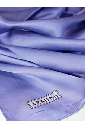 روسری بنفش کرپ ساتن ابریشم Armine - کد 920171232