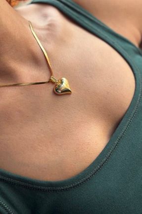 گردنبند استیل ( فولاد ) زرد زنانه استیل (فولاد) bellis atelier - کد 902181766