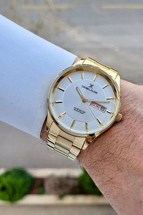 ساعت مچی طلائی مردانه 44 میلی متر Daniel Klein - کد 921293320
