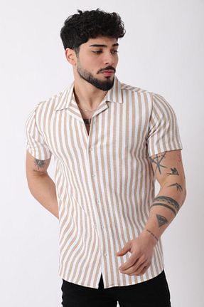 پیراهن بژ مردانه رگولار Stilkombin - کد 920311091