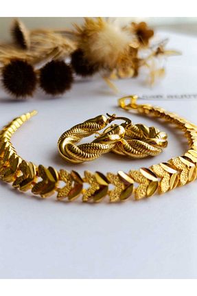 ست استیل زرد زنانه استیل (فولاد) RSB Bijuteri - کد 920318733