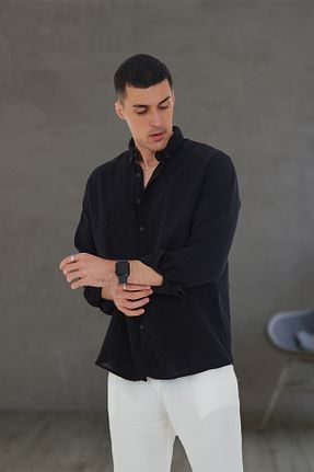 پیراهن مشکی مردانه رگولار JR Boutique - کد 802930165