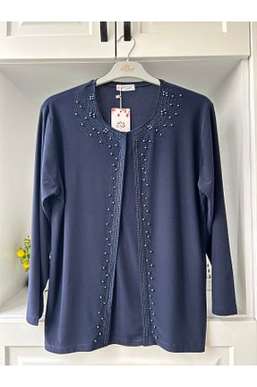 بلوز حجاب سرمه ای زنانه سایز بزرگ ECALAMODE - کد 834929621