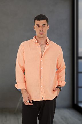 پیراهن نارنجی مردانه رگولار JR Boutique - کد 802930941