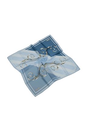 روسری آبی 90 x 90 mim eşarp - کد 920332010