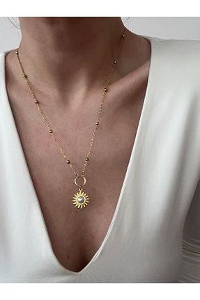 گردنبند استیل ( فولاد ) زرد استیل ضد زنگ Hoop jewelery - کد 920331618