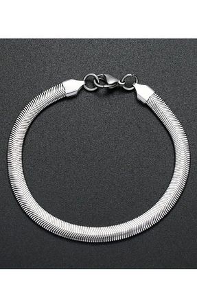 دستبند استیل (فولاد) طوسی زنانه استیل ضد زنگ The Simu - کد 920373376