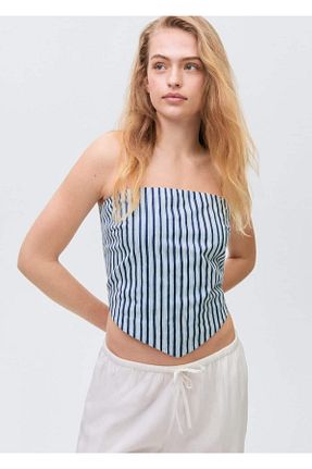 تیشرت سرمه ای زنانه رگولار MANGO Teen - کد 904078485