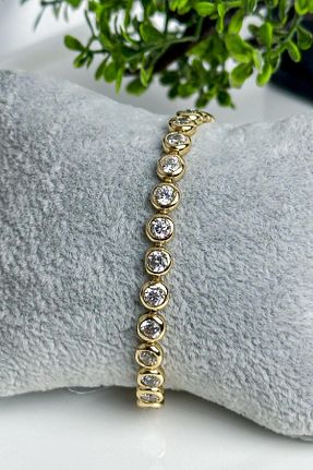 دستبند استیل (فولاد) طلائی استیل (فولاد) Enfes Takı - کد 917821286