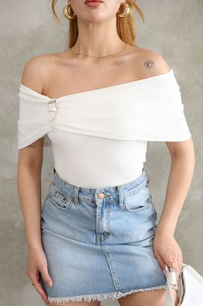 بلوز سفید زنانه ساده Butik - کد 920399920