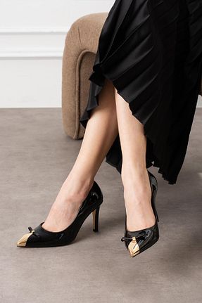 کفش پاشنه بلند کلاسیک مشکی زنانه چرم لاکی ShoeTek - کد 920427398