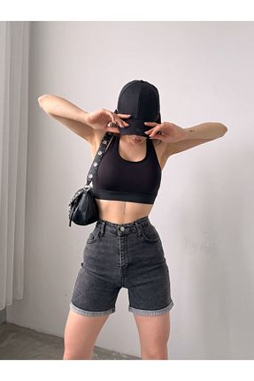 شلوارک و برمودا طوسی زنانه جین İlke - کد 920417529