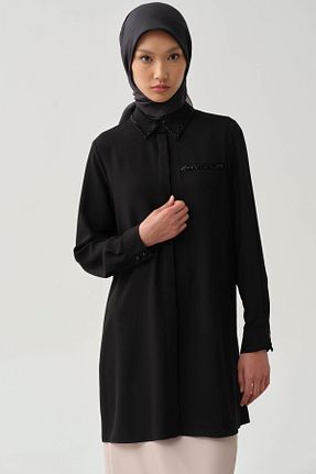 تونیک حجاب مشکی زنانه پلی استر Tuğba - کد 921283286
