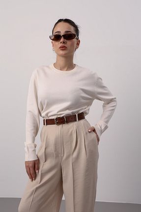 پلیور نباتی زنانه رگولار FACETTE - کد 920435828