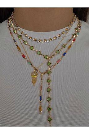 گردنبند استیل ( فولاد ) طلائی H&B Design - کد 920433049