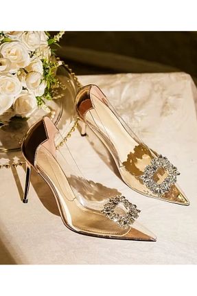 کفش مجلسی زرد زنانه پاشنه نازک TrendyAnka - کد 920484833