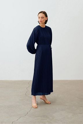 لباس سرمه ای زنانه تریکو TERZİ DÜKKANI - کد 675665679