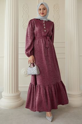 لباس حجاب زرشکی زنانه رگولار InStyle - کد 920500350