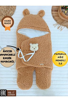 پتوی کودک و نوزاد قهوه ای پنبه ای Tomuycuk - کد 746370752