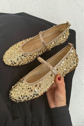 بابت طلائی زنانه پارچه ای LAMİNTA - کد 920507116