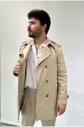 ترنچکت بژ مردانه پلی استر RESSHO - کد 921326651