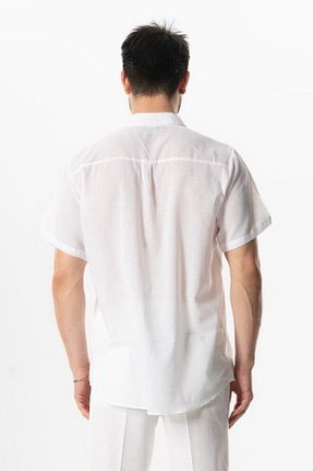 پیراهن سفید مردانه رگولار Eliş Şile Bezi - کد 920519540